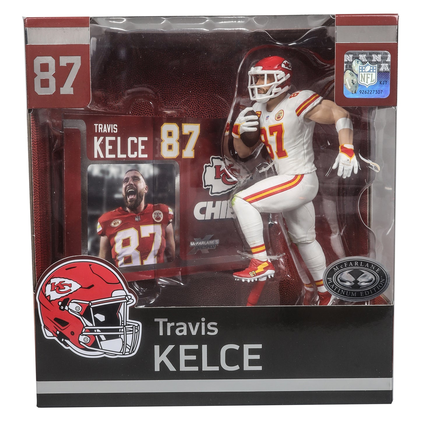 McFarlane's Sportspicks Platinum Edition NFL Legacy Figure Travis Kelce Chiefs