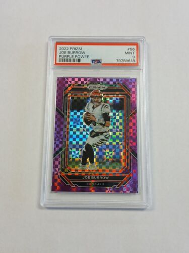 2022 Panini Prizm Joe Burrow Purple Power Prizm /49 PSA 9 Bengals