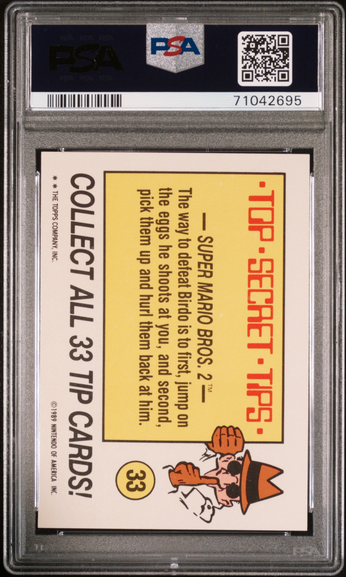 1989 Topps Nintendo Game Tip Stickers #33 Super Mario Bros. Game Tip Stickers PSA 10