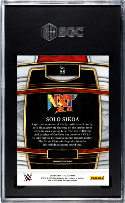 2022 Panini Select Wwe #58 Solo Sikoa Red & Blue Prizm SGC 10