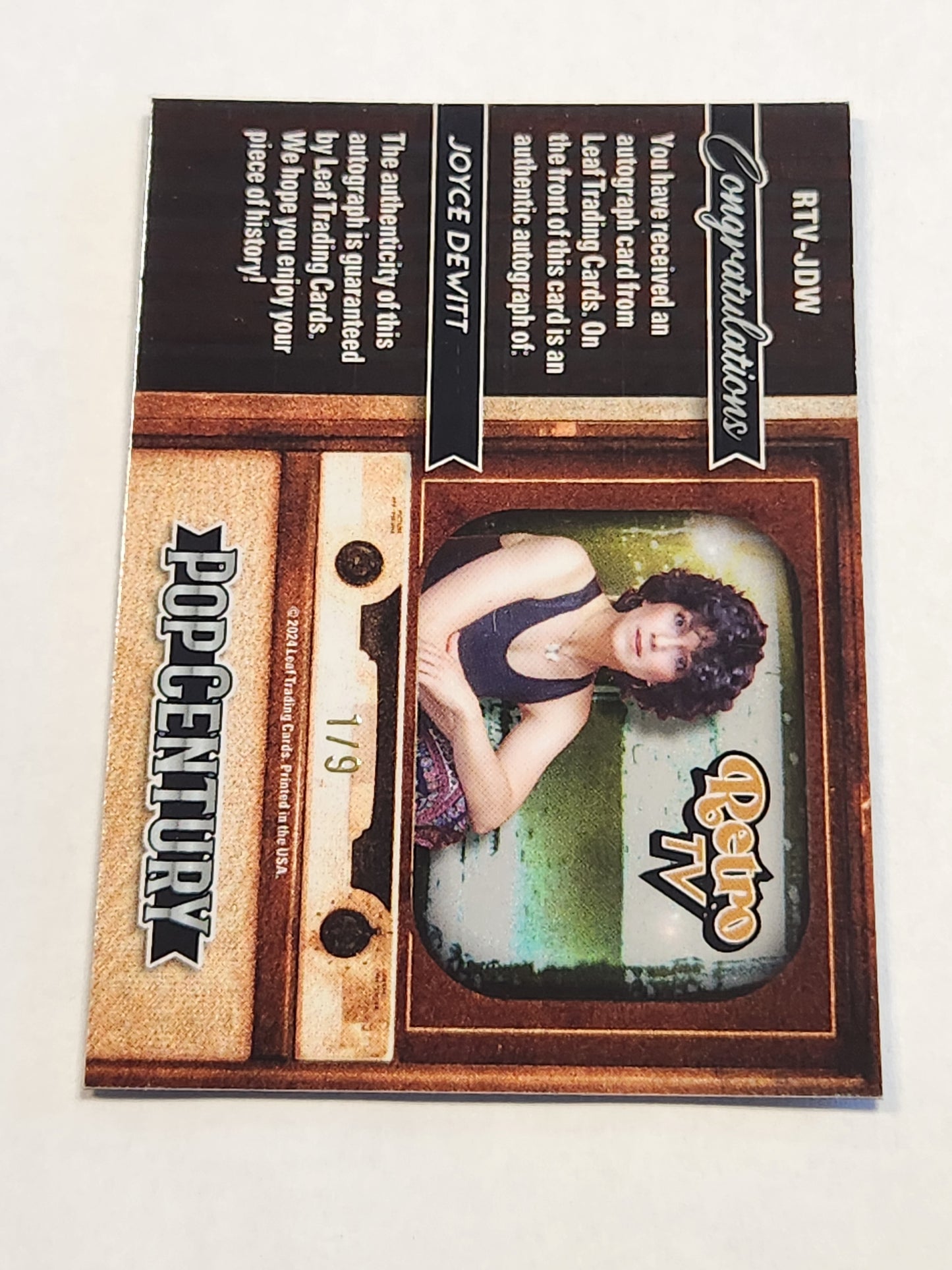 2024 Leaf Pop Century Joyce Dewitt Auto #1/9 Retro TV Three's Company