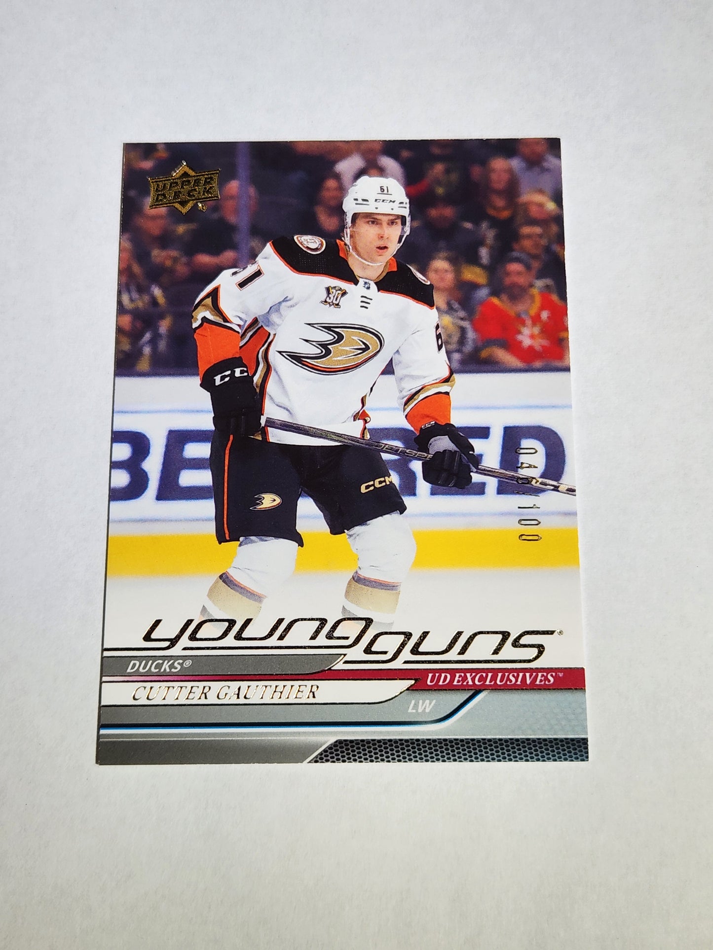 2024-25 Upper Deck Series 1 Cutter Gauthier UD Exclusives /100 Ducks SP