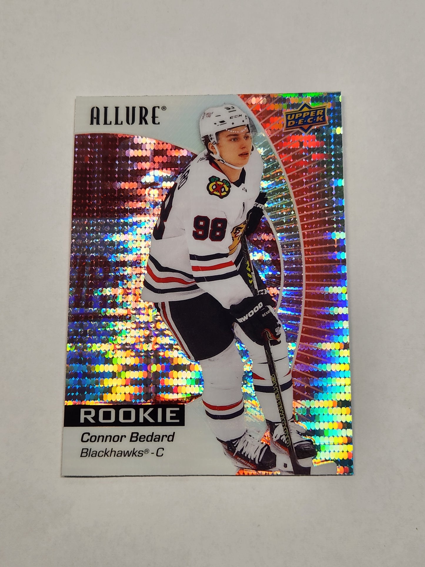2023-24 Upper Deck Allure Connor Bedard #102 Red Rainbow Blackhawks