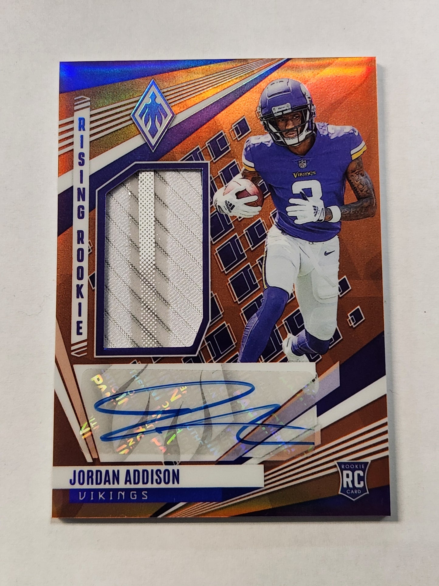 2023 Phoenix Rising Rookie Jordan Addison RPA # /49 Vikings Auto RC
