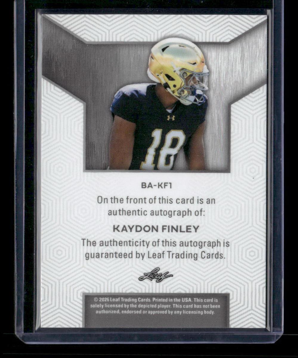 2026 Leaf Trinity Kaydon Finley Auto #/75
