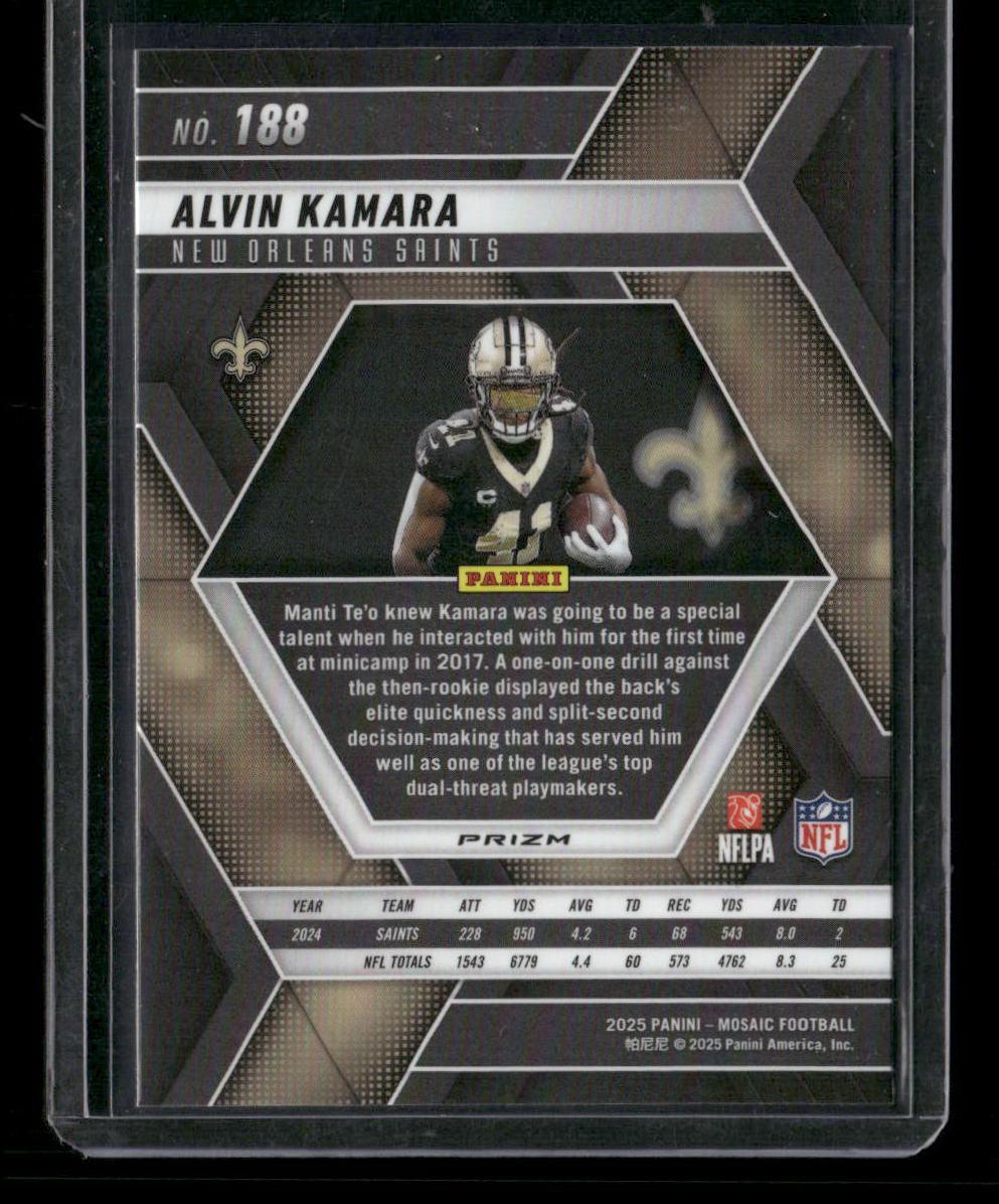 2025 Panini Mosaic #188 Alvin Kamara Mosaic Genesis Case Hit