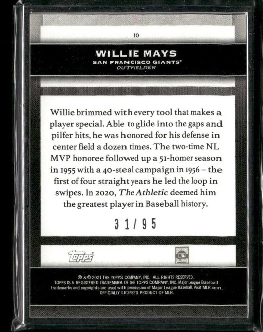 2021 Topps Transcendent Collection Willie Mays Metal Frame #/95