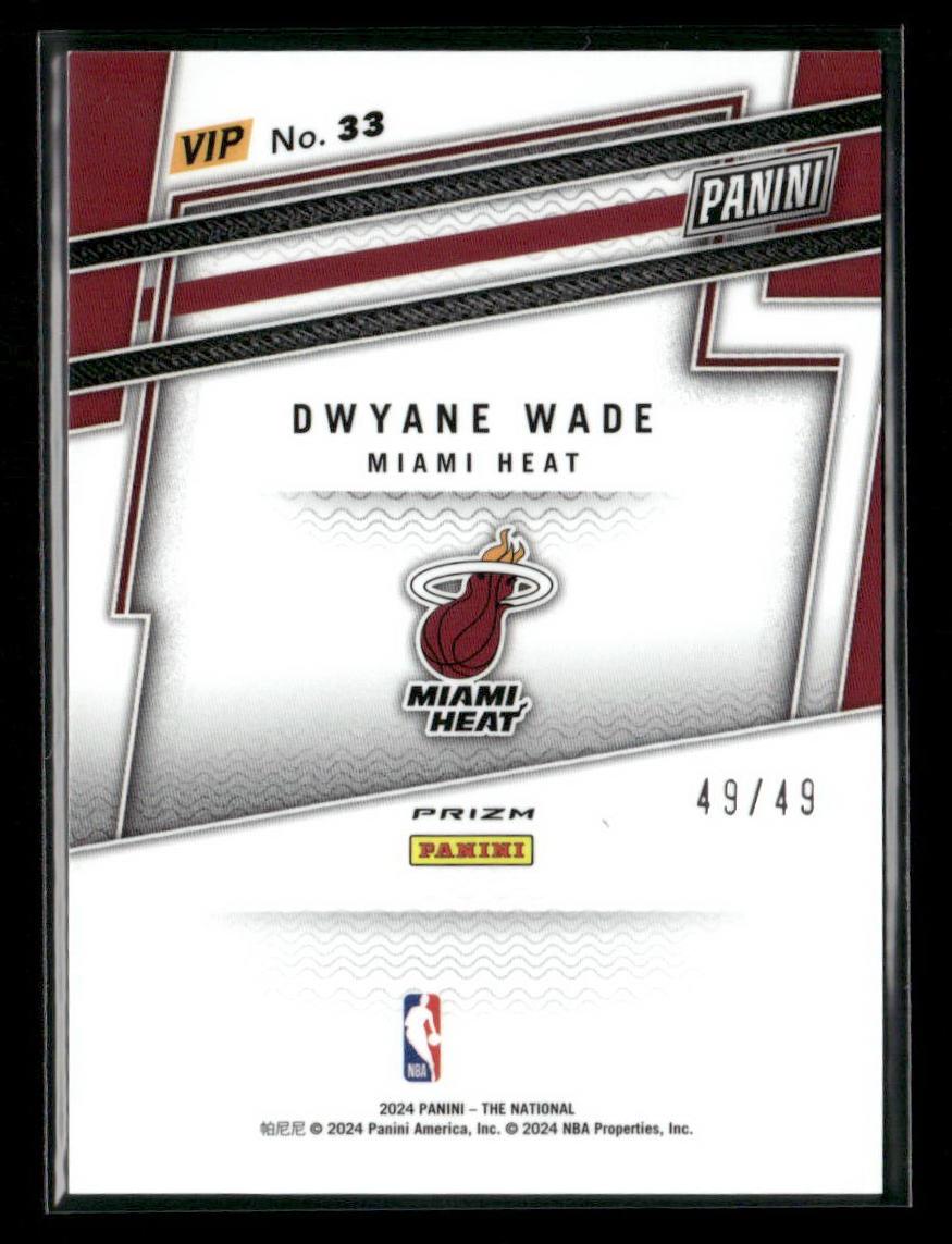 2024 Panini National VIP Party #33 Dwyane Wade Purple Ice #/49