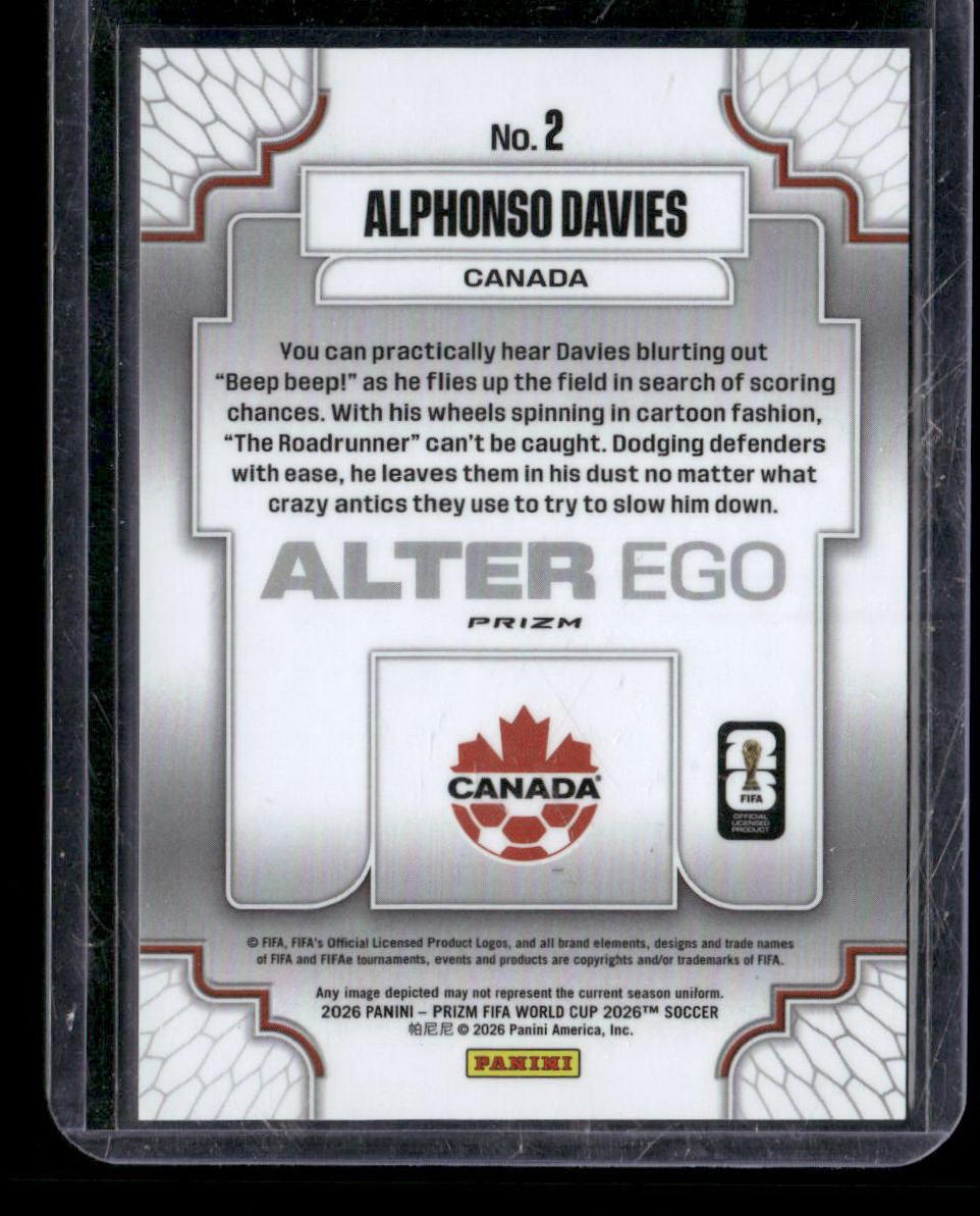 2026 Panini Prizm FIFA World Cup #2 Alphonso Davies Alter Ego
