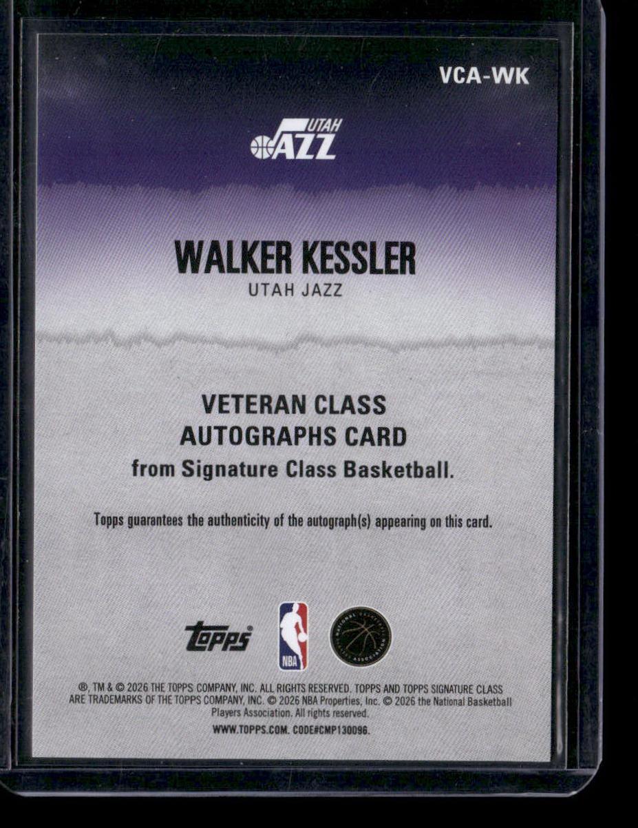 2025-26 Topps Signature Class #40 Walker Kessler Auto