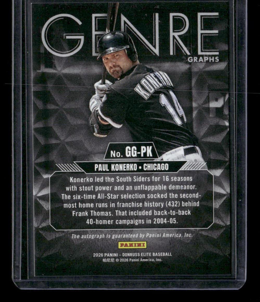 2026 Donruss Elite #GG-PK Paul Konerko Genregraphs Blue #/99