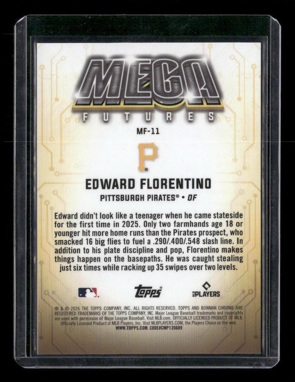 2026 Bowman #MF-11 Edward Florentino Mega Futures