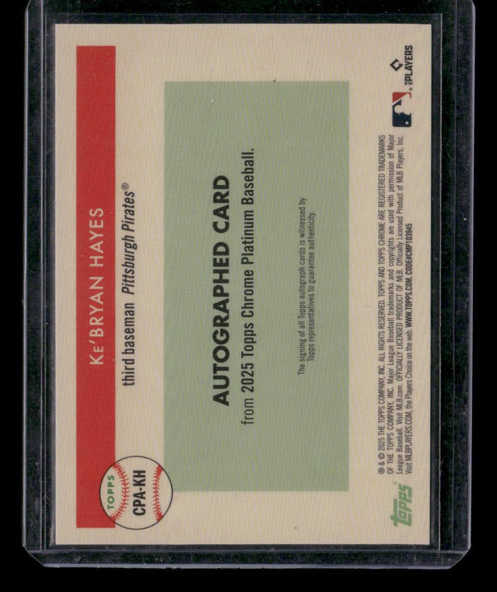 2025 Topps Chrome Platinum Anniversary Ke'Bryan Hayes Auto Gold Refractor #/50