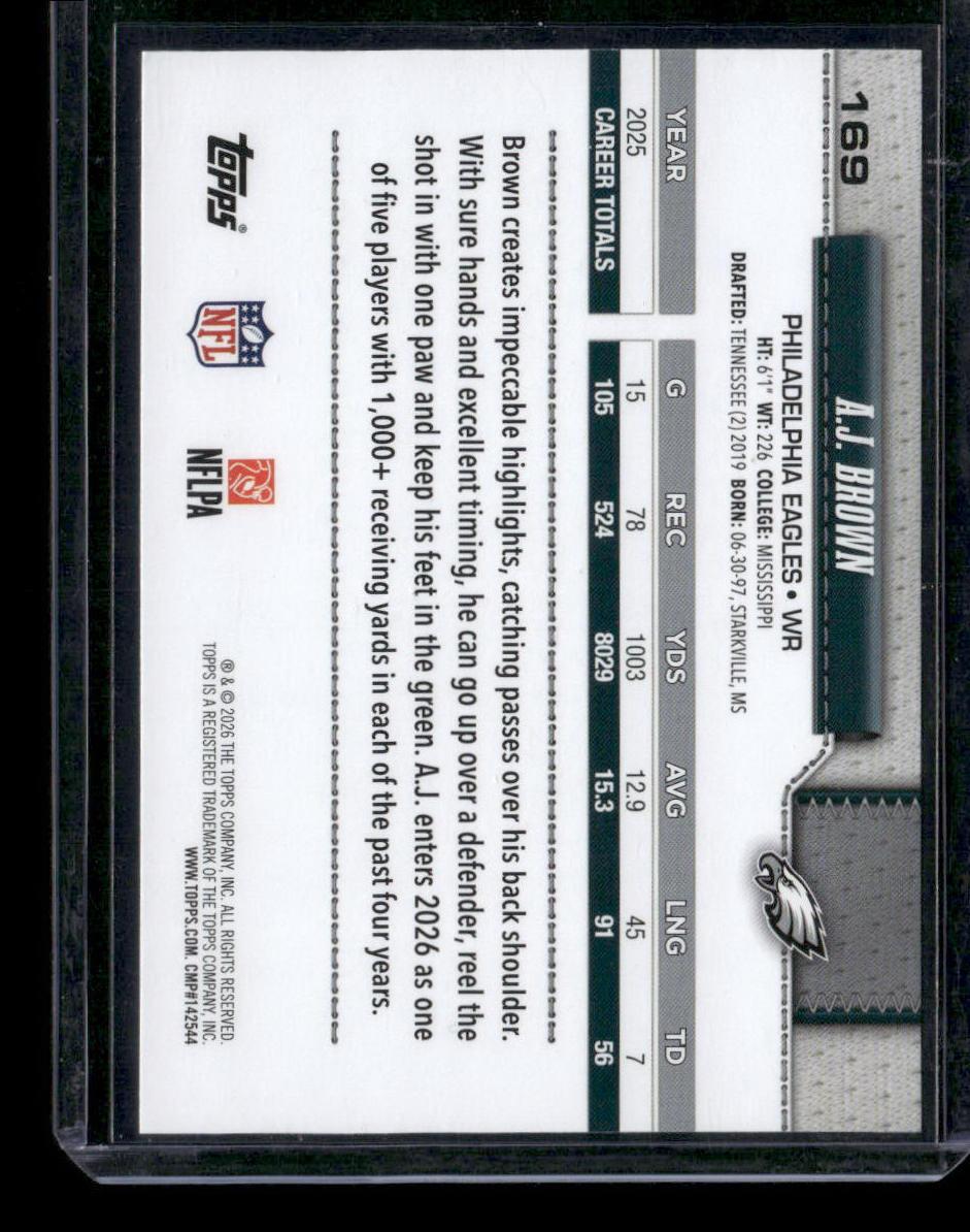 2026 Topps Flagship #169 A.J. Brown Team Border SSP