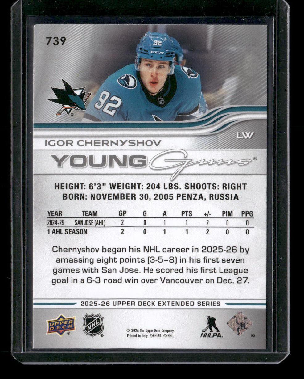 2025-26 Upper Deck #739 Igor Chernyshov Young Guns
