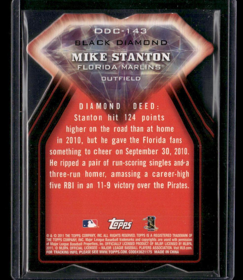 2011 Topps #DDC-143 Mike Stanton Diamond Die Cut Black #/60