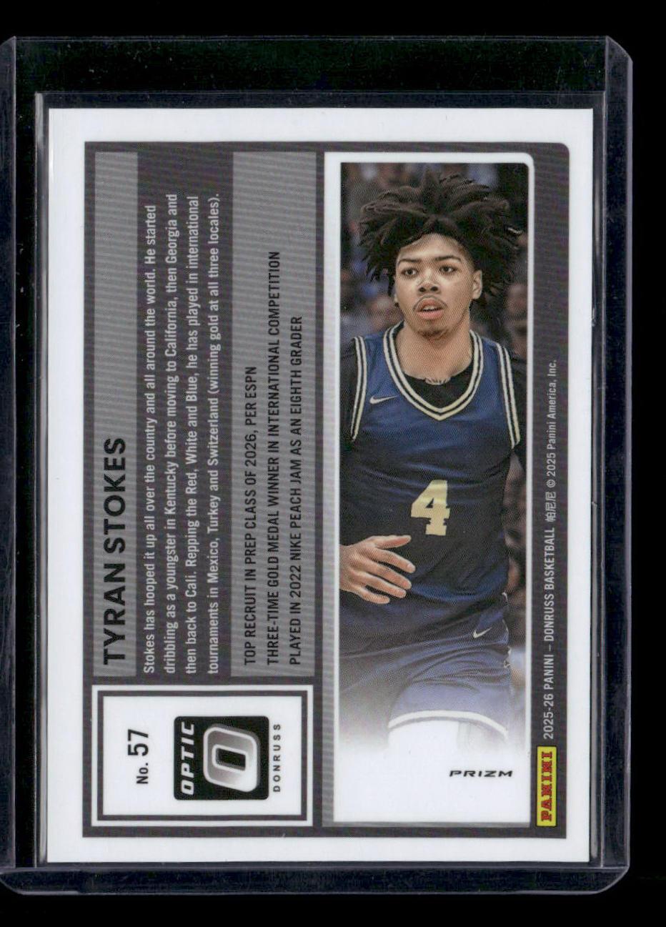 2025-26 Donruss #57 Tyran Stokes Optic White Tiger