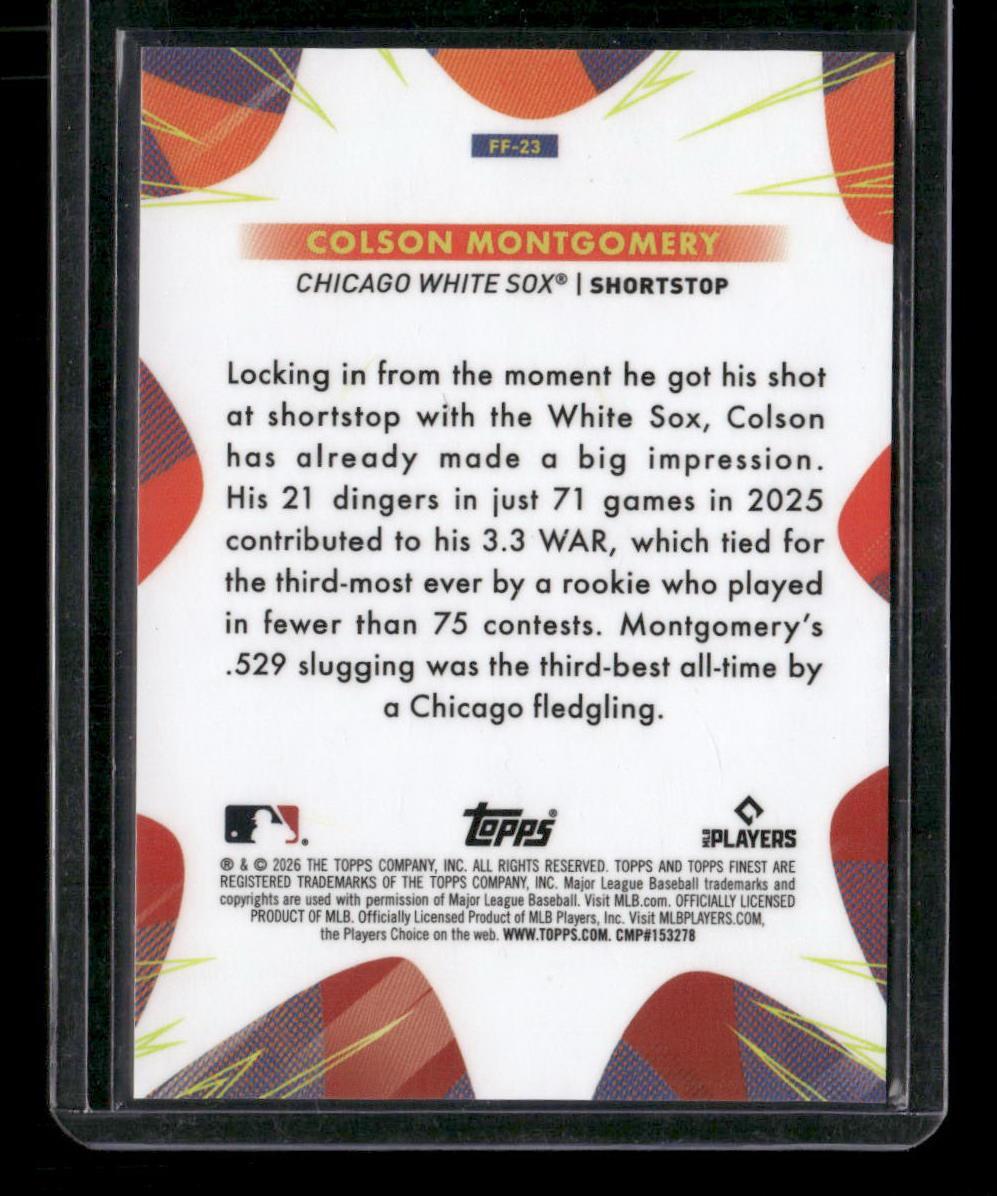 2026 Finest Colson Montgomery Finest Futures Orange Mini-Diamond Refractor #/25