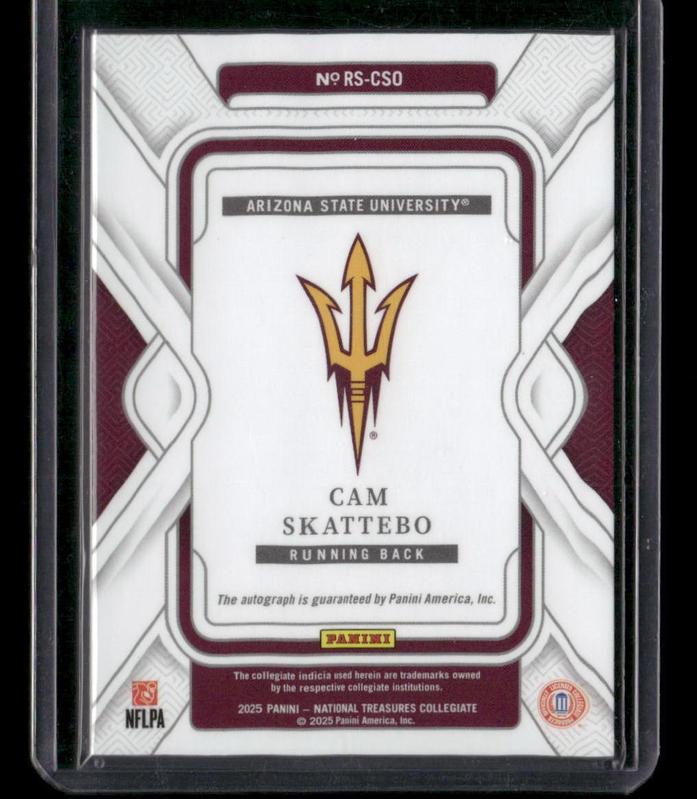 2025 National Treasures Collegiate Cam Skattebo Auto #/75