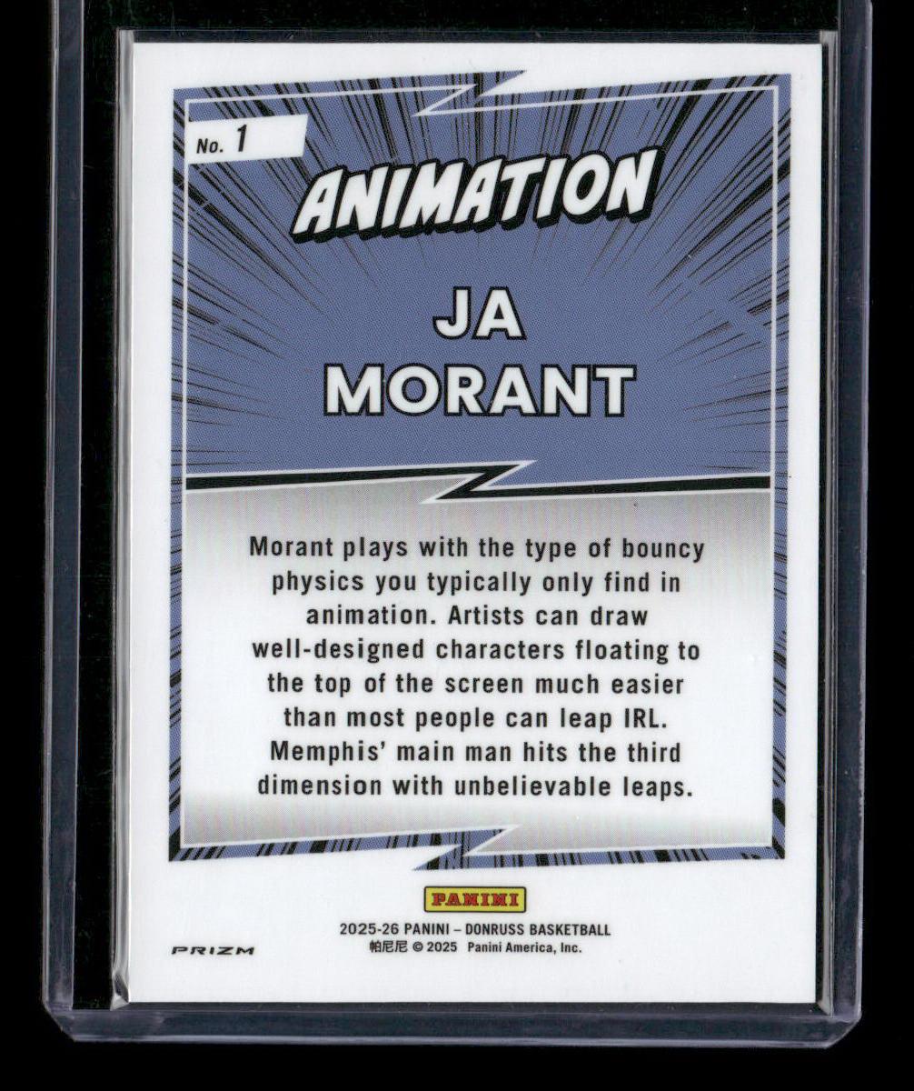 2025-26 Donruss #1 Ja Morant Animation