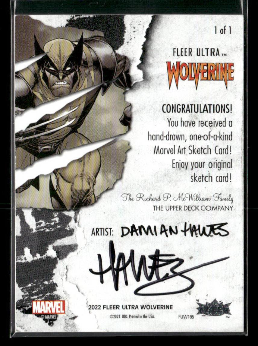 2022 Fleer Ultra Wolverine Old Man Logan #1/1 Sketch Card