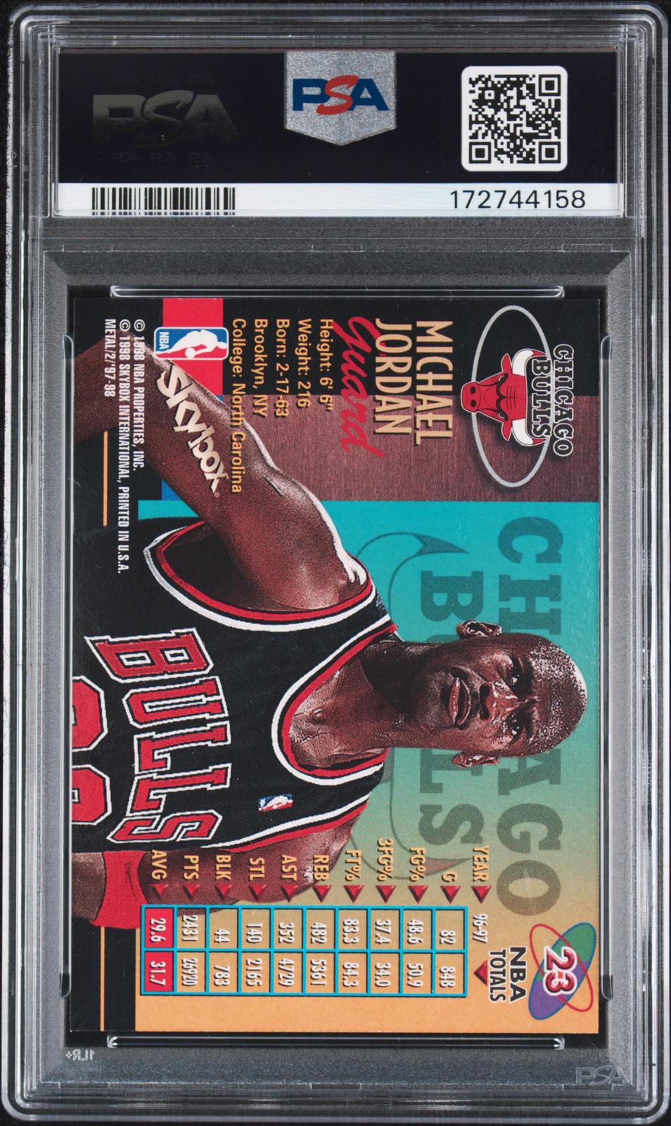 1997 Metal Universe Championship #23 Michael Jordan Championship PSA 6