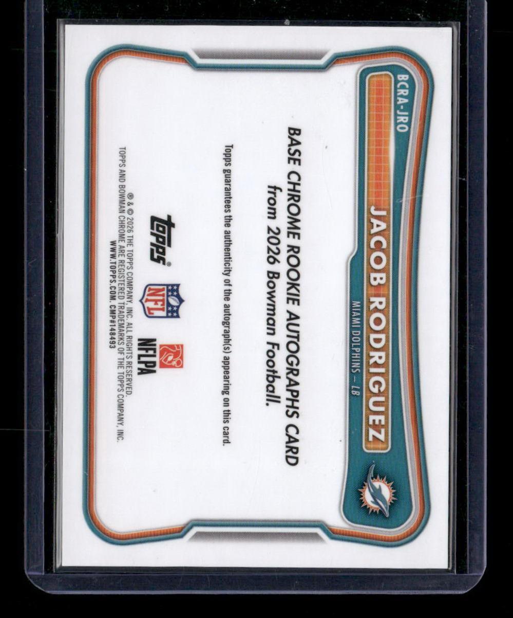 2026 Bowman #BCRA-JRO Jacob Rodriguez Chrome Rookie Autographs