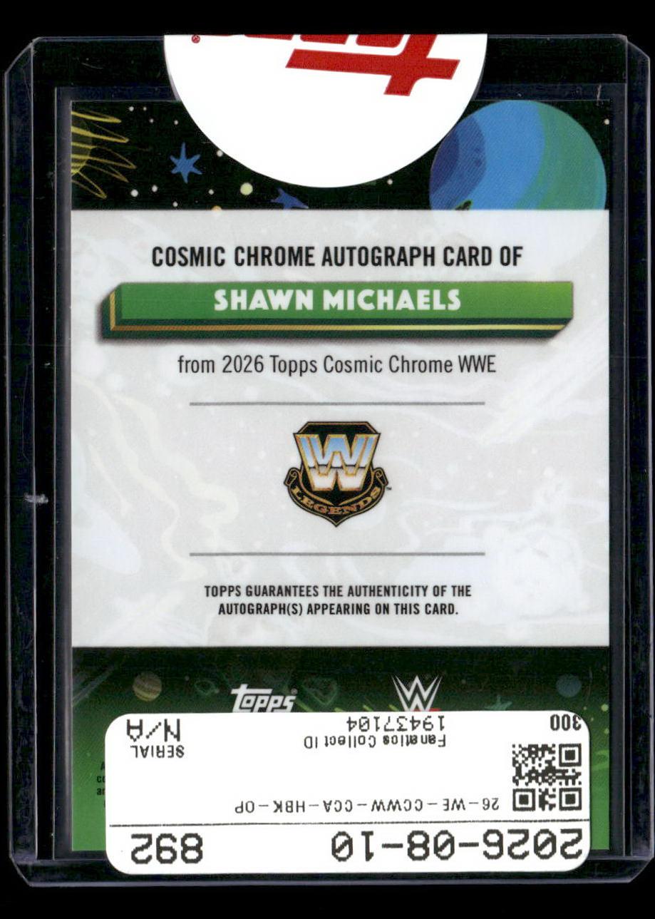 2026 Topps Chrome Cosmic Shawn Michaels Orange Raywave Refractor Auto #/25