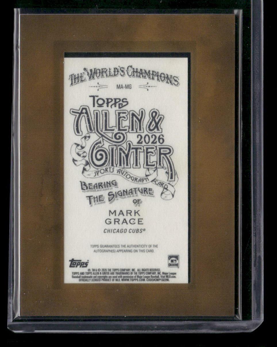 2026 Topps Allen & Ginter #MA-MG Mark Grace Mini Framed Baseball Autographs