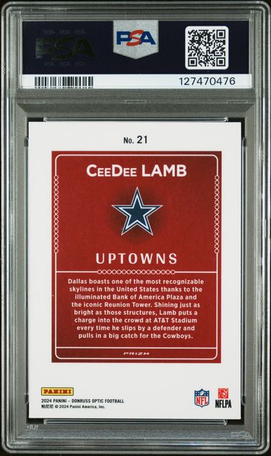 2024 Donruss Optic CeeDee Lamb Uptowns SSP Case Hit PSA 9