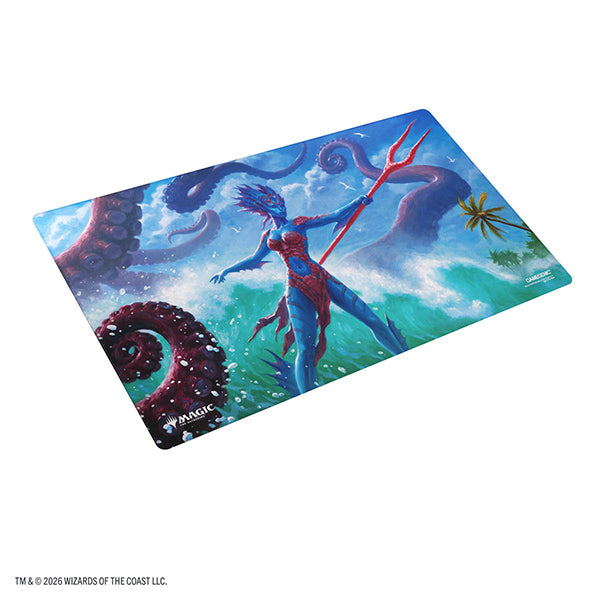 Playmat: MTG Double-Sided- Reality Fracture- Kiora of Salt and Sand/Kiora of Fire and Ashes