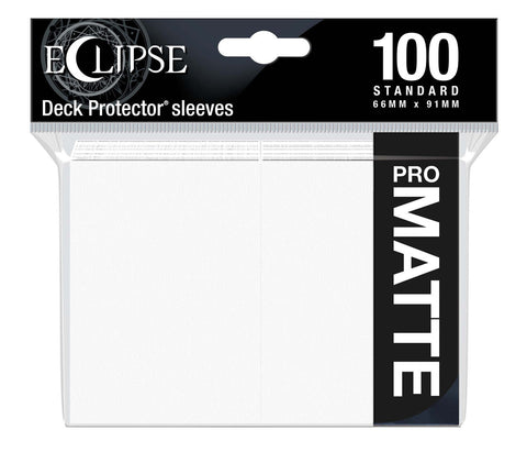 Ultra Pro Eclipse Deck Protector Sleeves Pro Matte White (100 ct Standard sleeves)