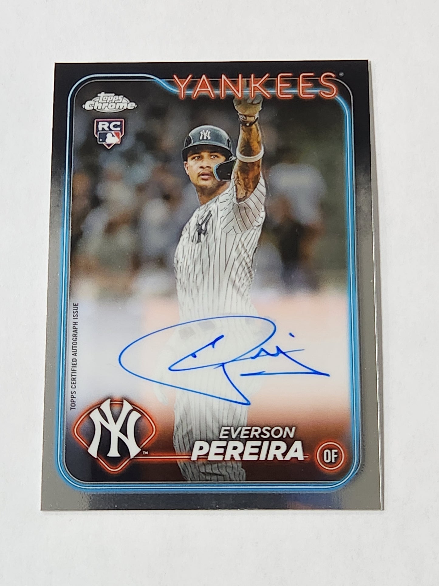 2024 Topps Chrome Everson Pereira On-Card Rookie Auto