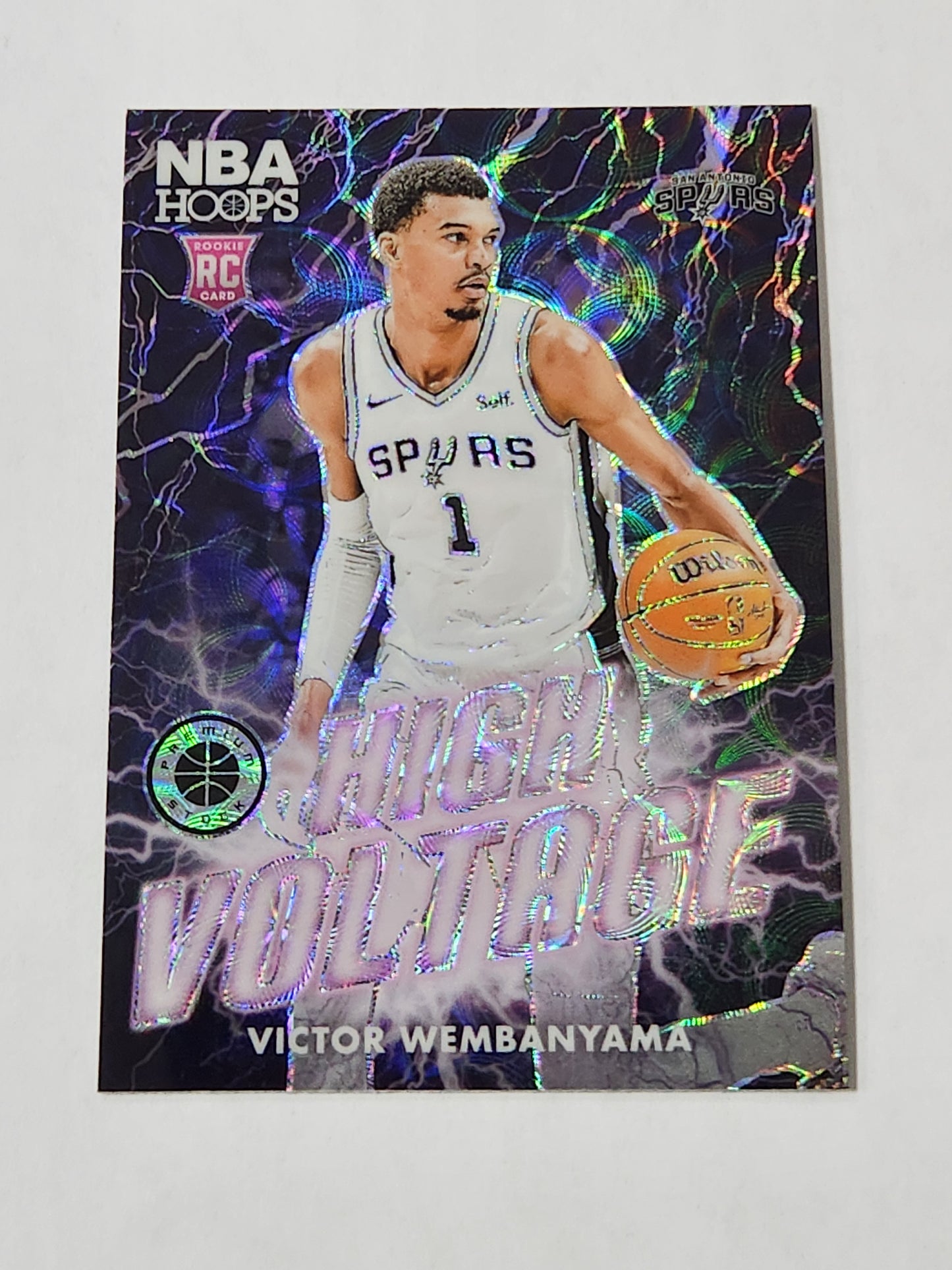 2023-24 Hoops Premoum Stock Victor Wembanyama High Voltage SSP RC