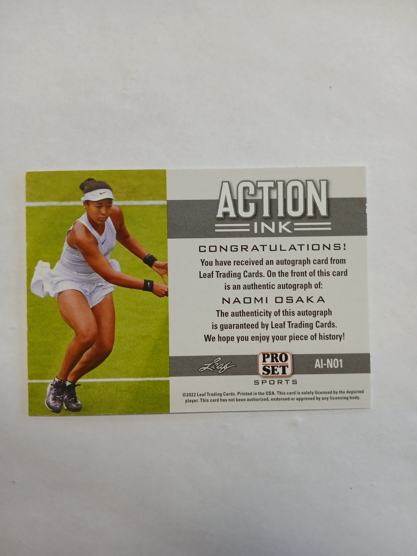 2022 Leaf Pro Set Naomi Osaka Action Ink Auto