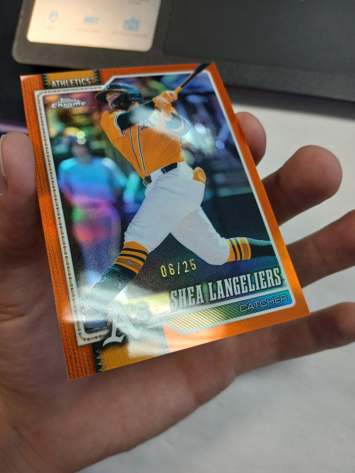2026 Topps Chrome Shea Langeliers Orange Refractor #/25