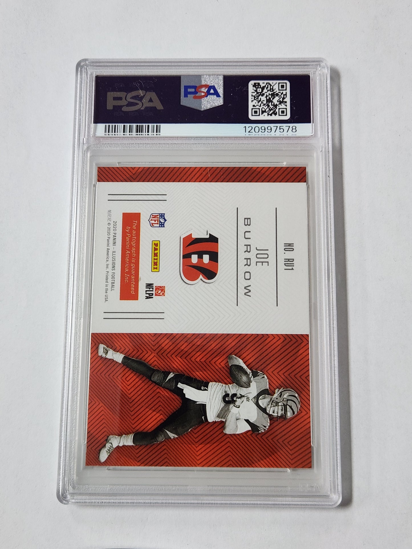2020 Panini Illusions Joe Burrow Rookie Vision Signatures Auto /25 PSA 9 AUTO 9