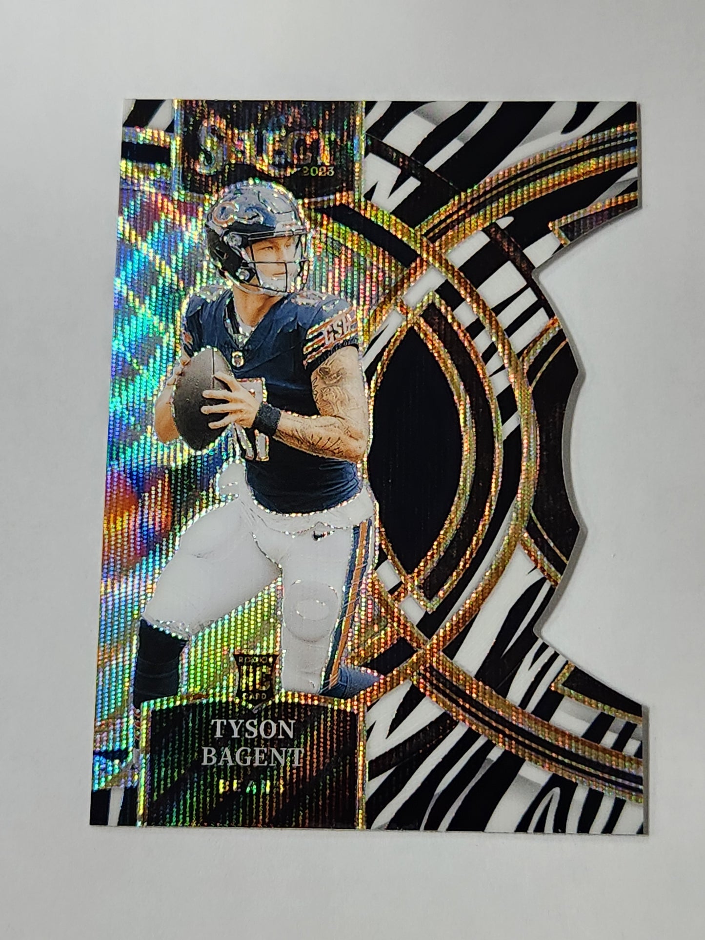 2023 Select Tyson Bagent Premier Level Die Cut Zebra Print Case Hit
