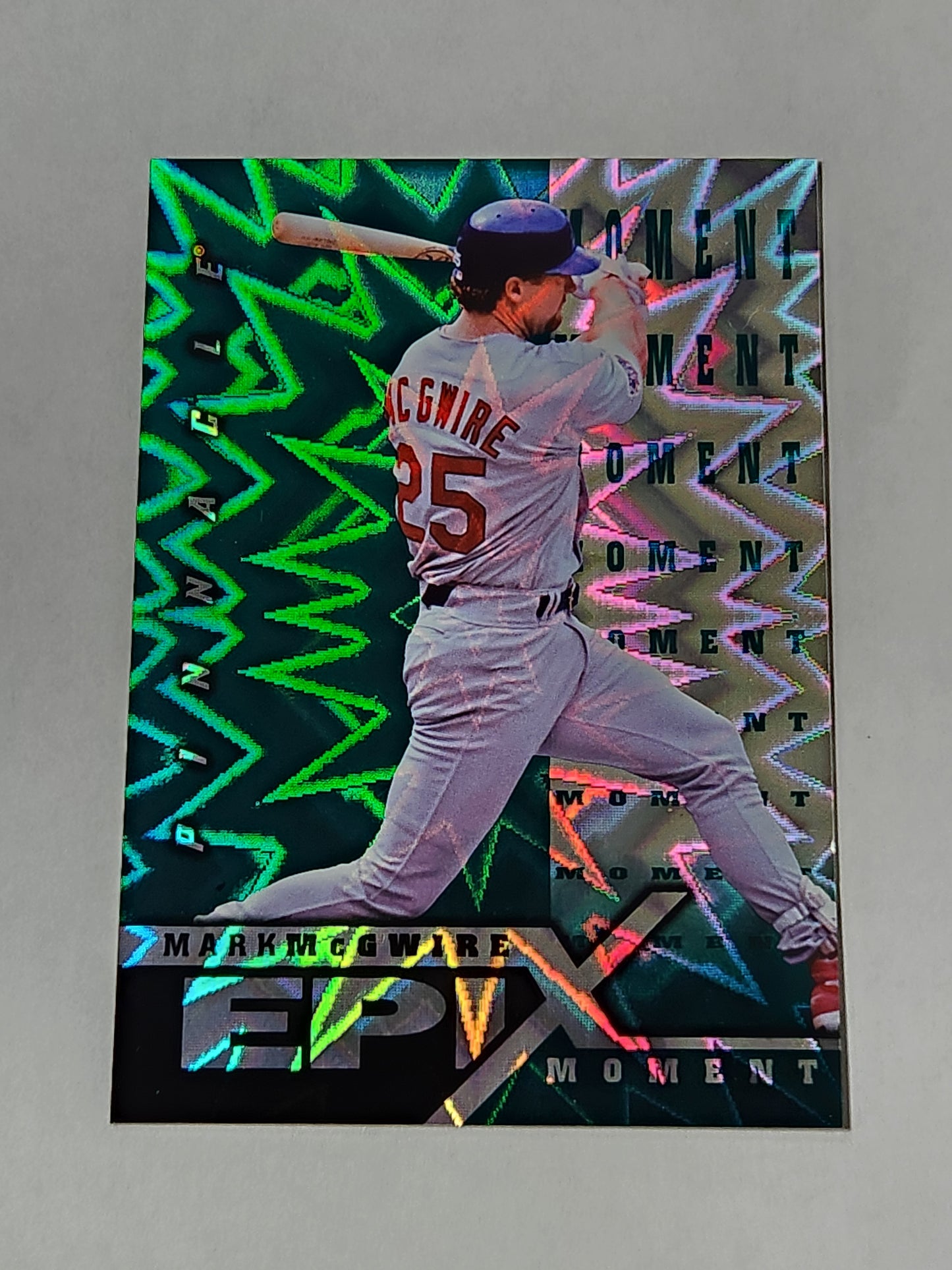 1997 Pinnacle Baseball Mark McGwire Epix Moment Green Emerald E18 SP Rare
