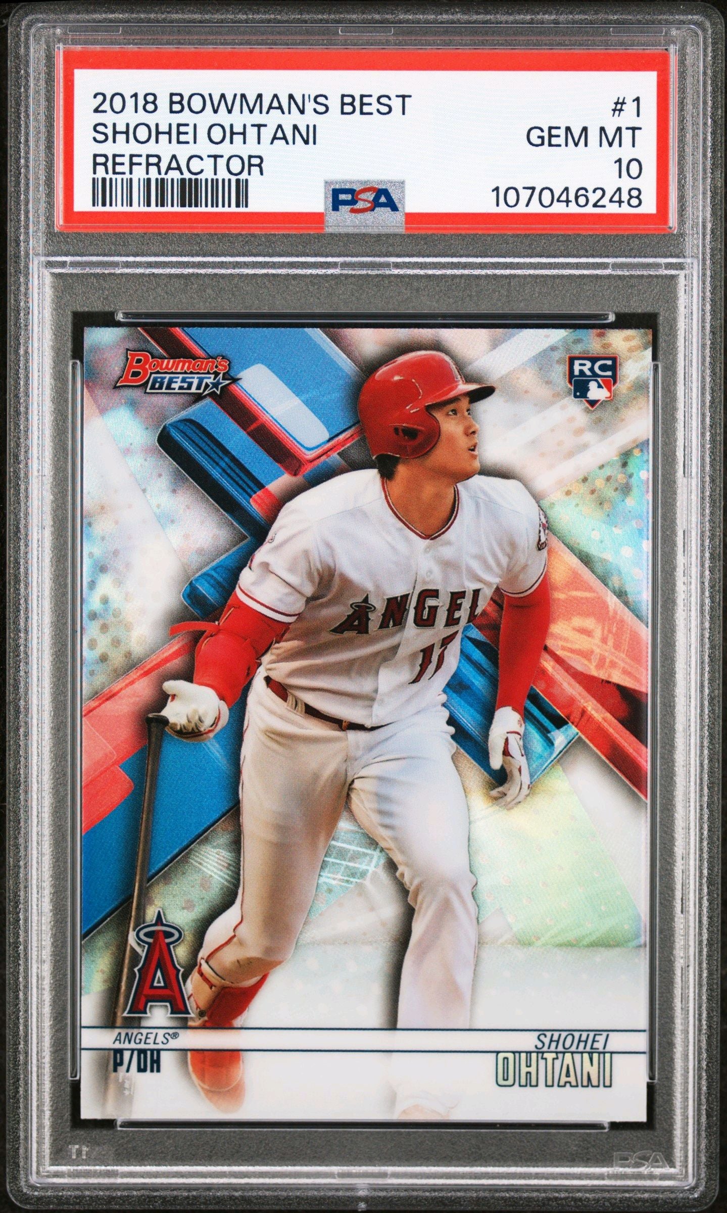 2018 BOWMAN'S BEST #1 SHOHEI OHTANI RC REFRACTOR PSA 10