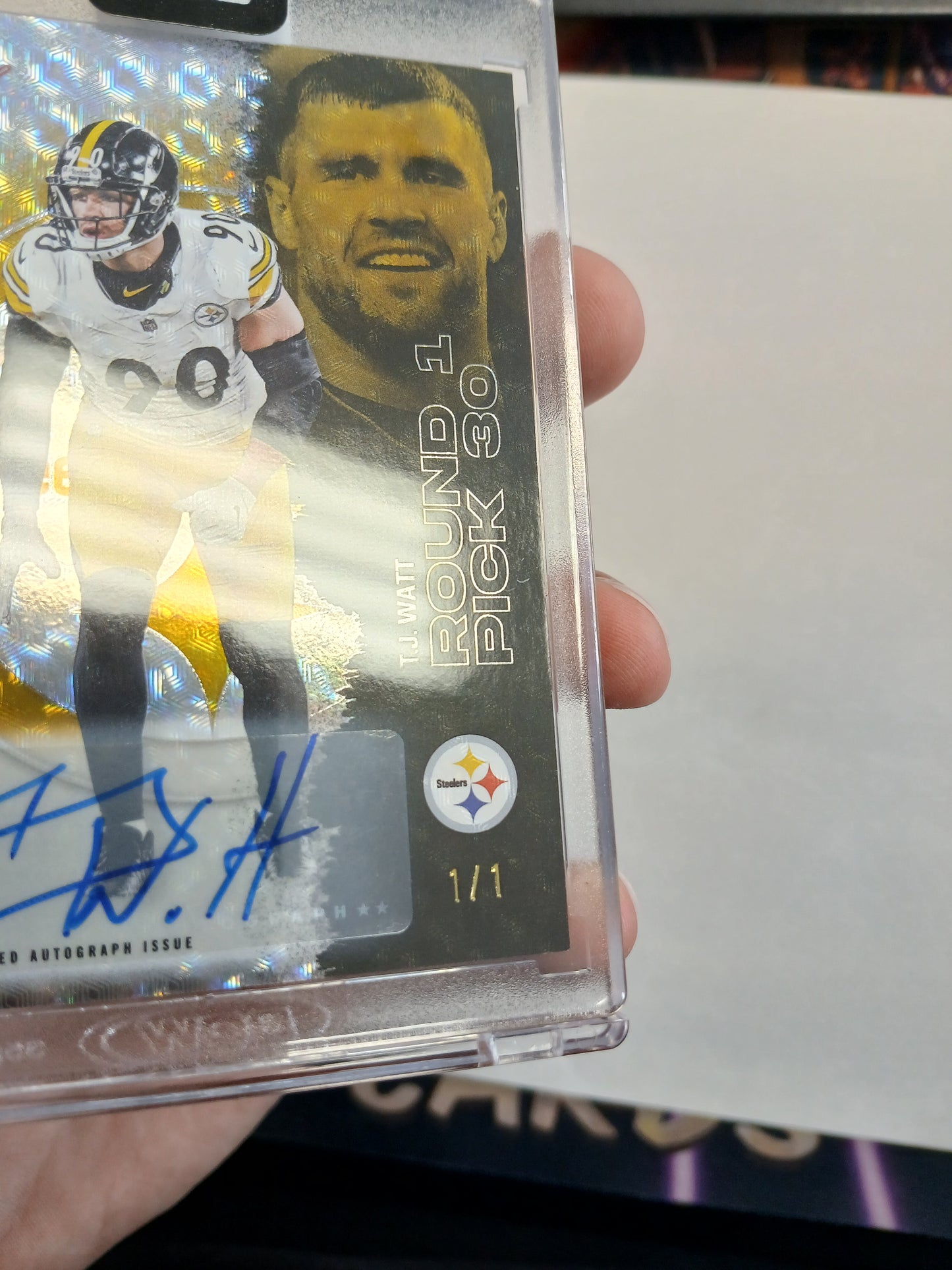 2025 Topps Signature Class T.J. Watt Gold Vinyl Auto #1/1 One of One Redemption