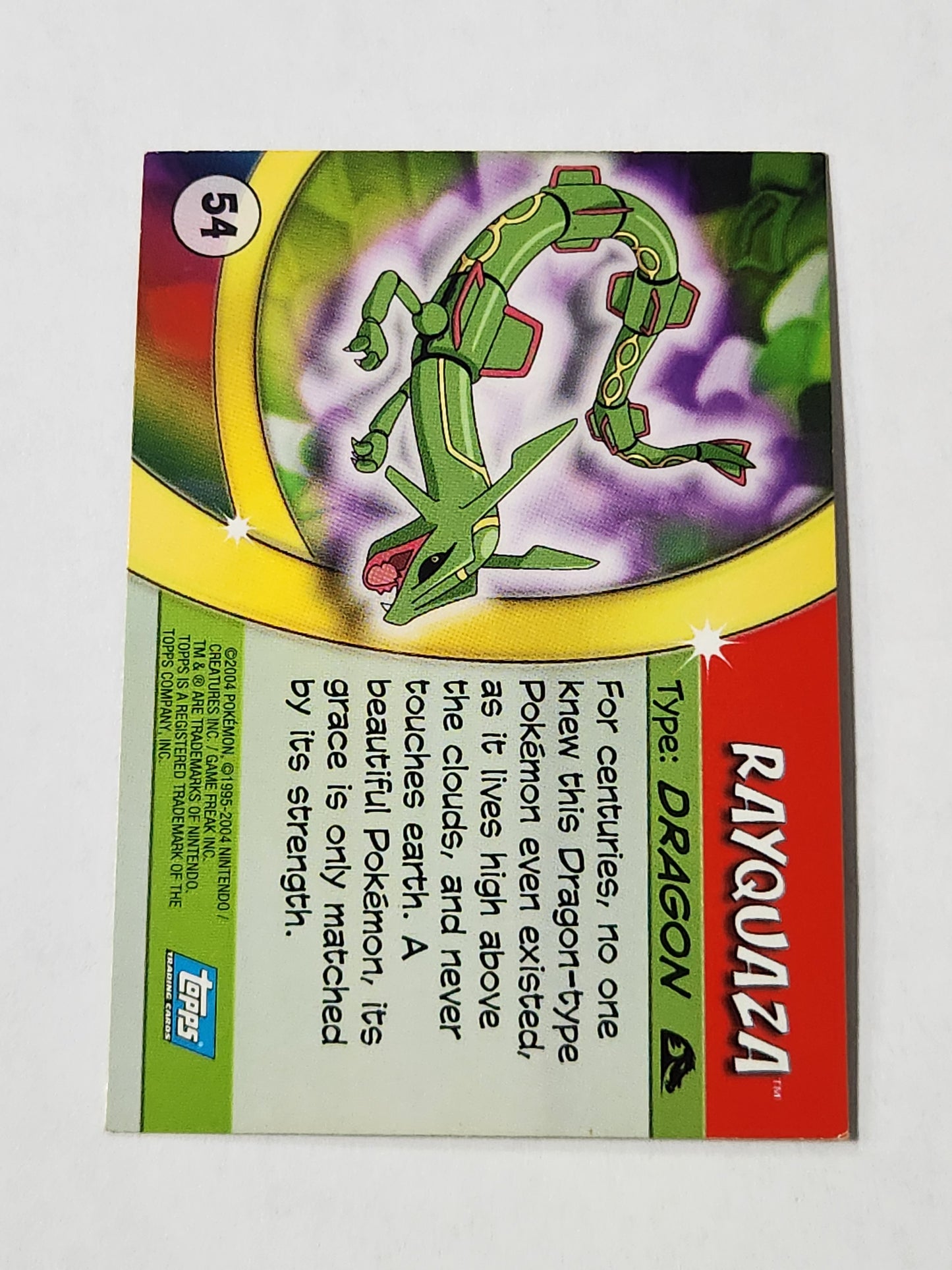 Topps 2004 Rayquaza #54 Advanced Challenge Holo Foil Rare