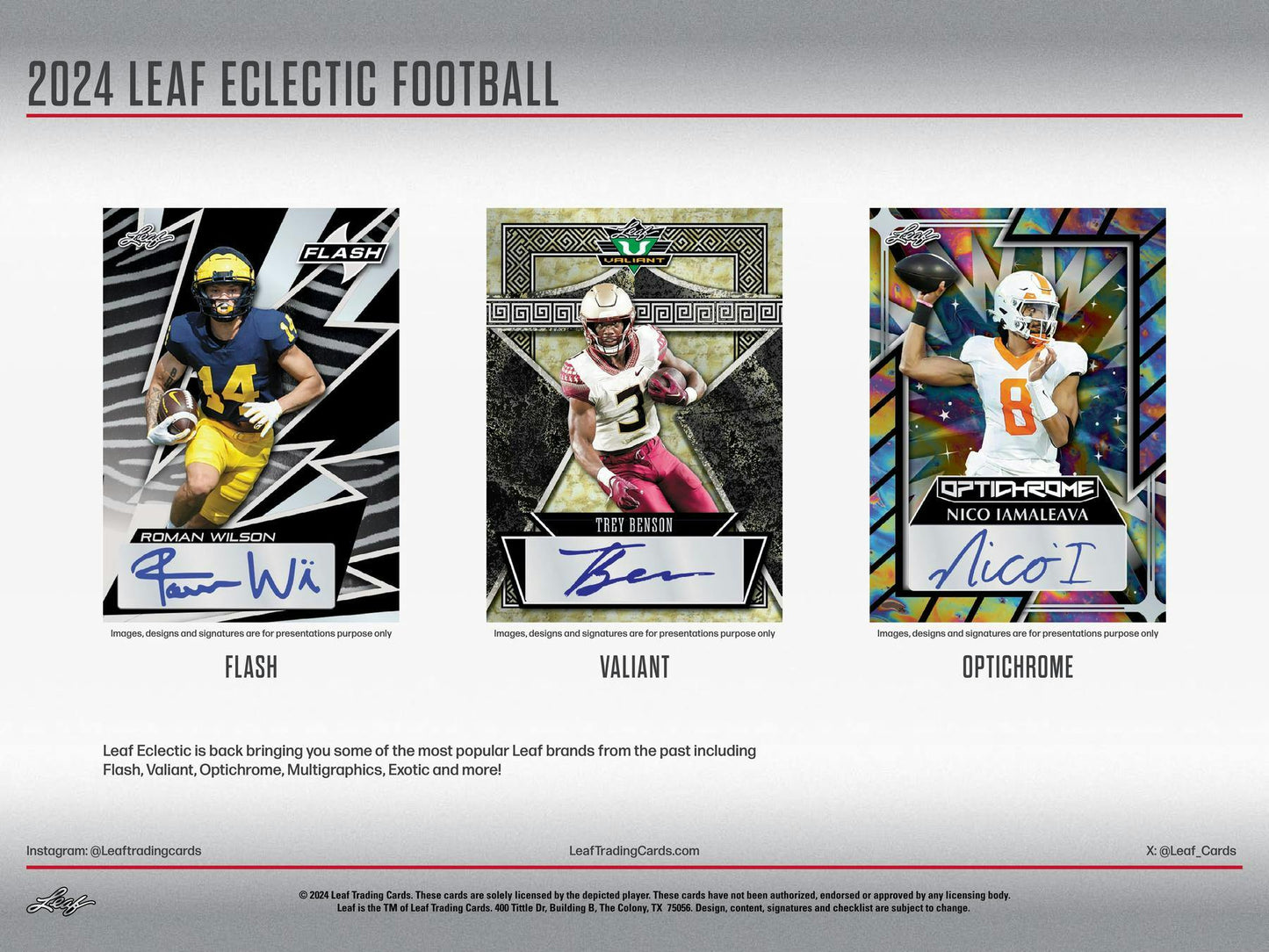 Leaf 2024 Leaf Eclectic Football (1) Hobby Box