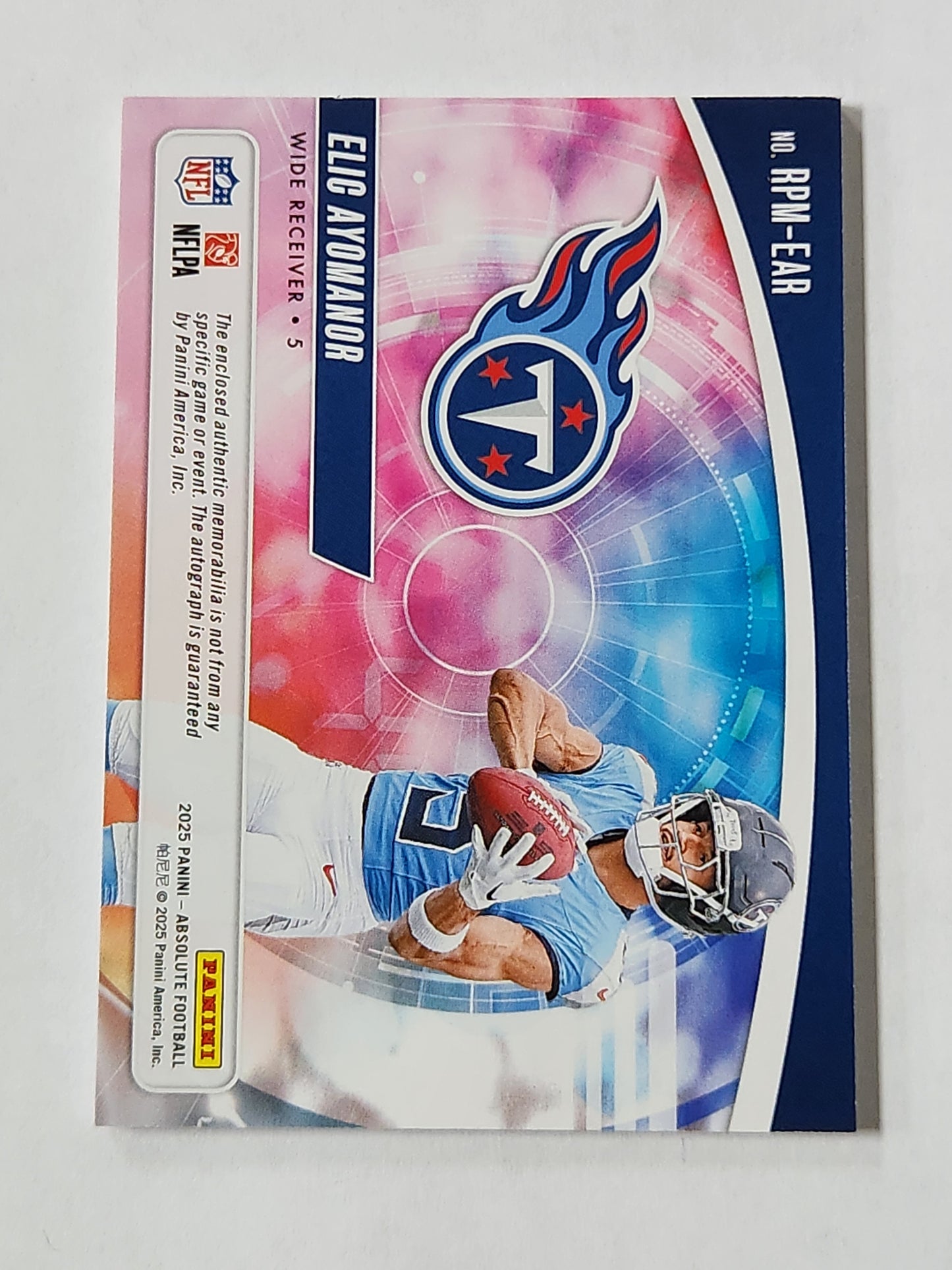 2025 Absolute Elic Ayomanor # /24 JSY # Rookie Premiere Patch RC