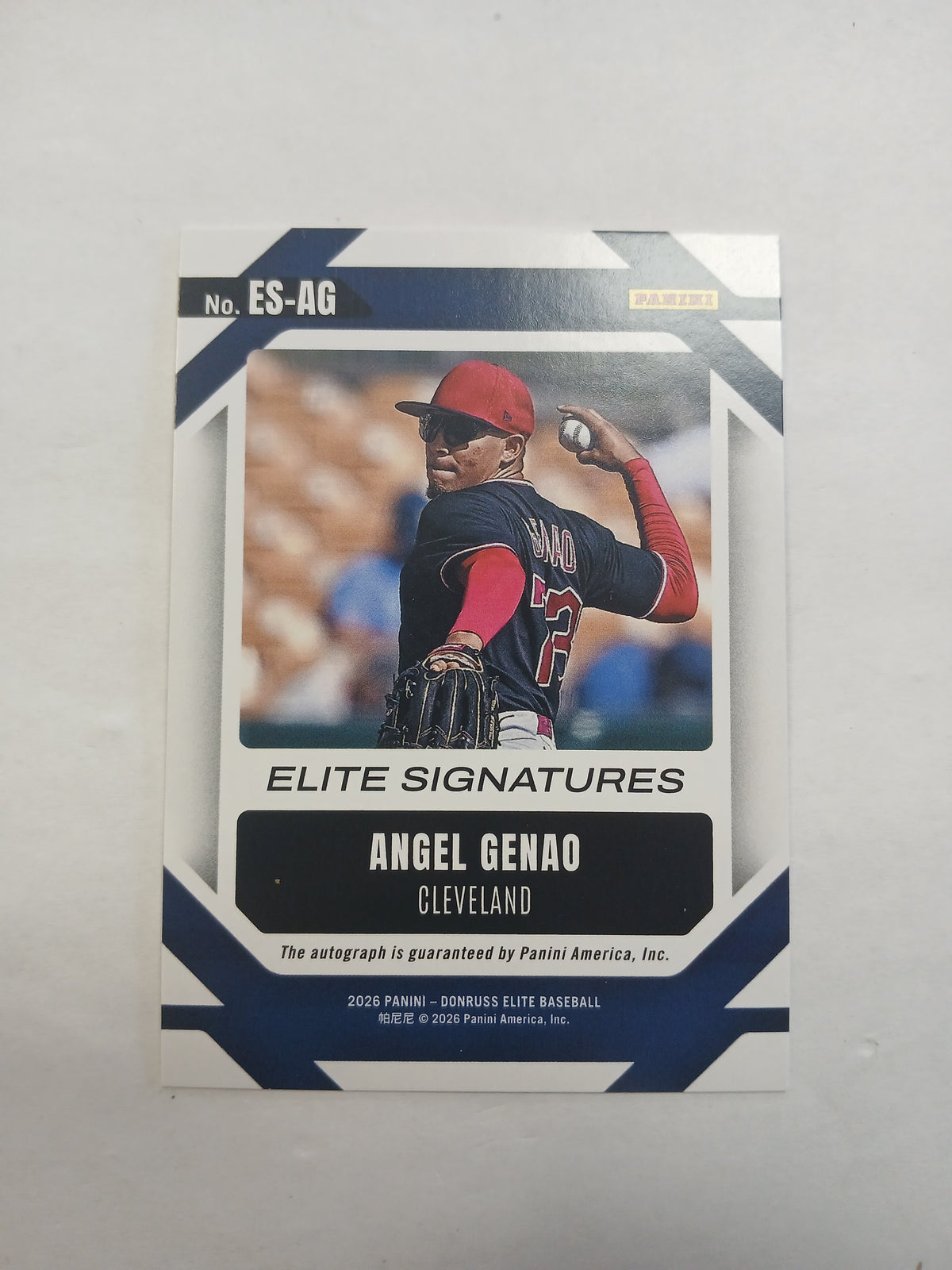 2026 Donruss Elite Angel Genao Elite Signatures Orange Auto #/149