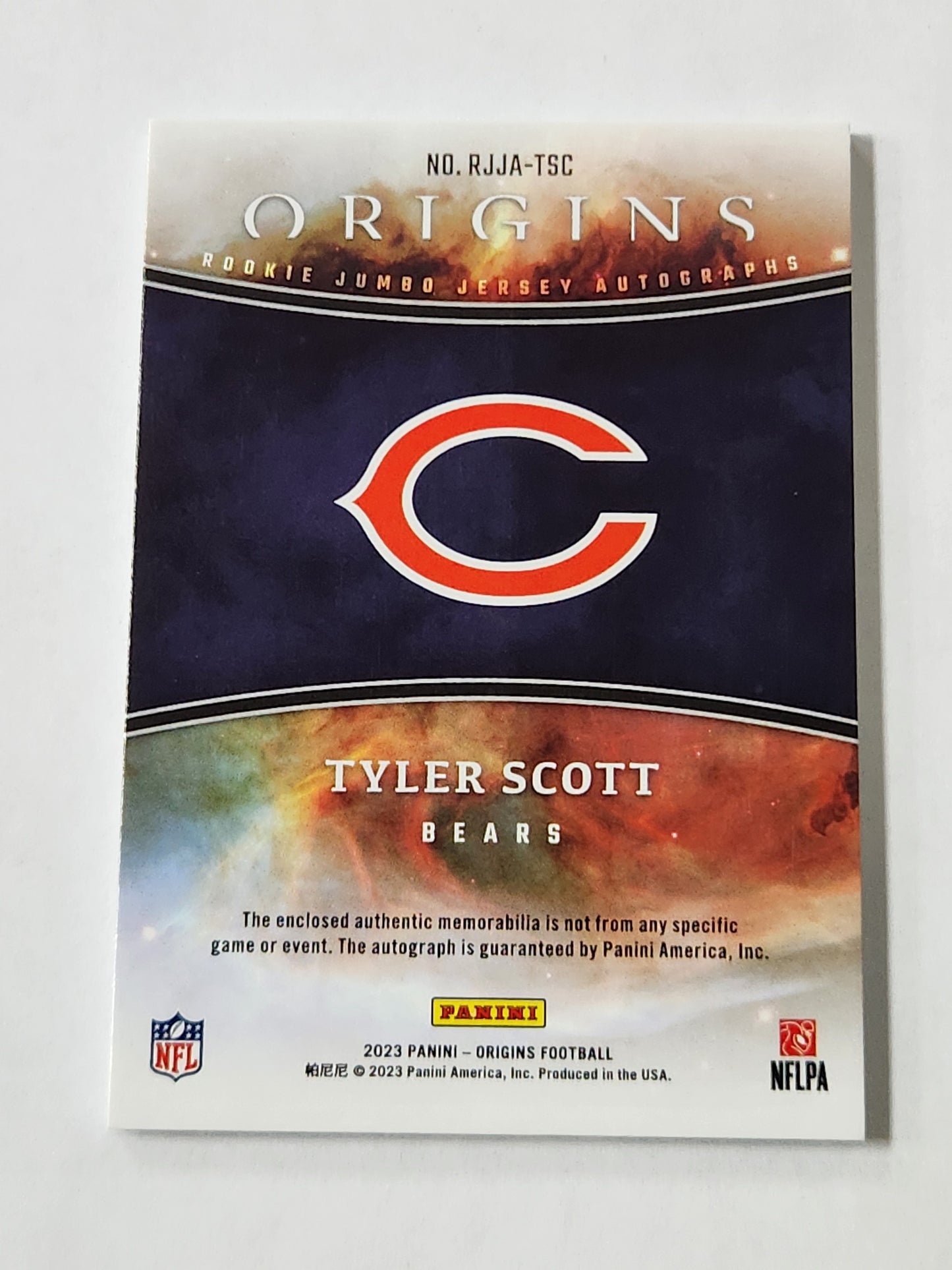 2023 Origins Tyler Scott Rookie Patch Auto /49 RJJA-TSC