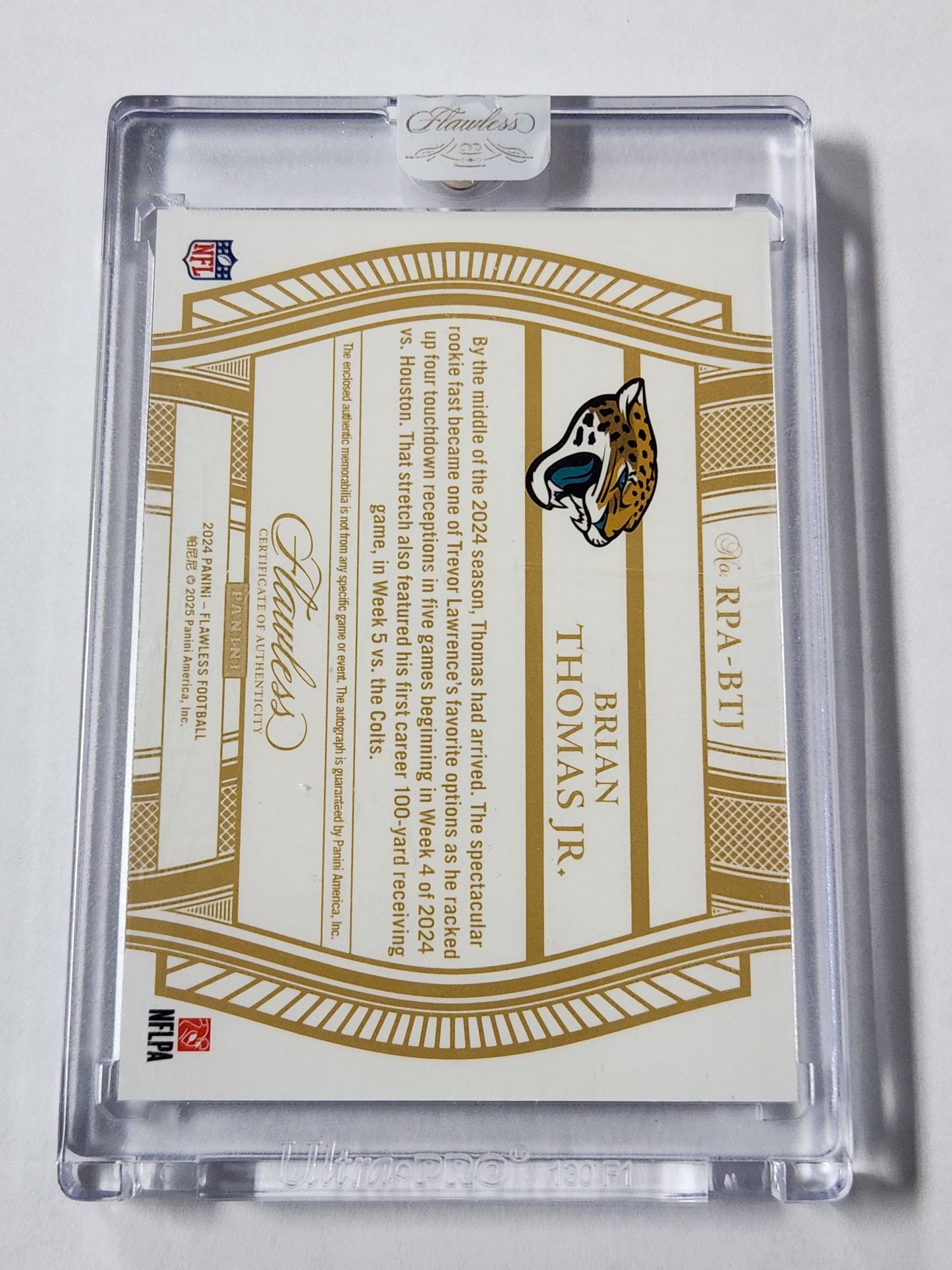 2024 Flawless Brian Thomas Jr. RPA /25 RPA-BTJ