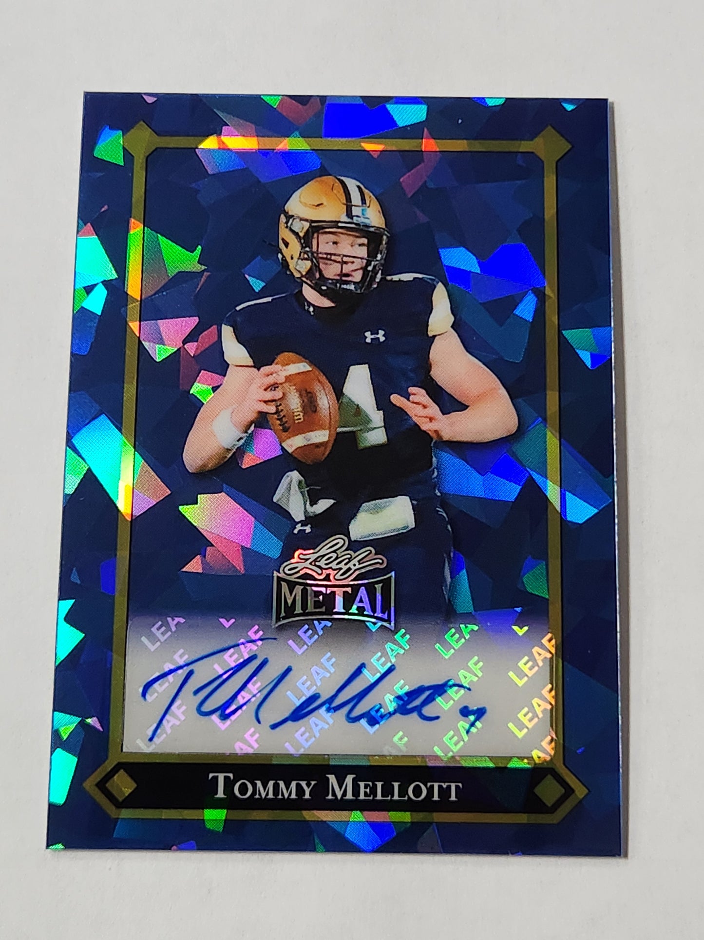 2025 Leaf Metal Tommy Mellott Blue Cracked Ice Auto 8/8