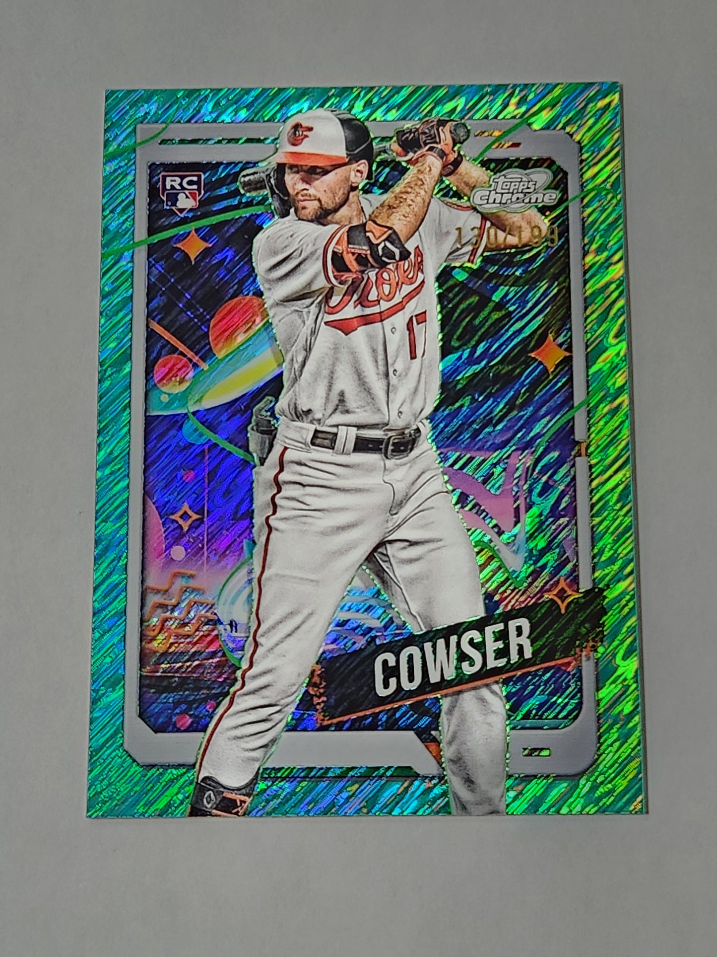 2024 Topps Chrome Cosmic Colton Cowser Teal Shimmer /199 Rookie