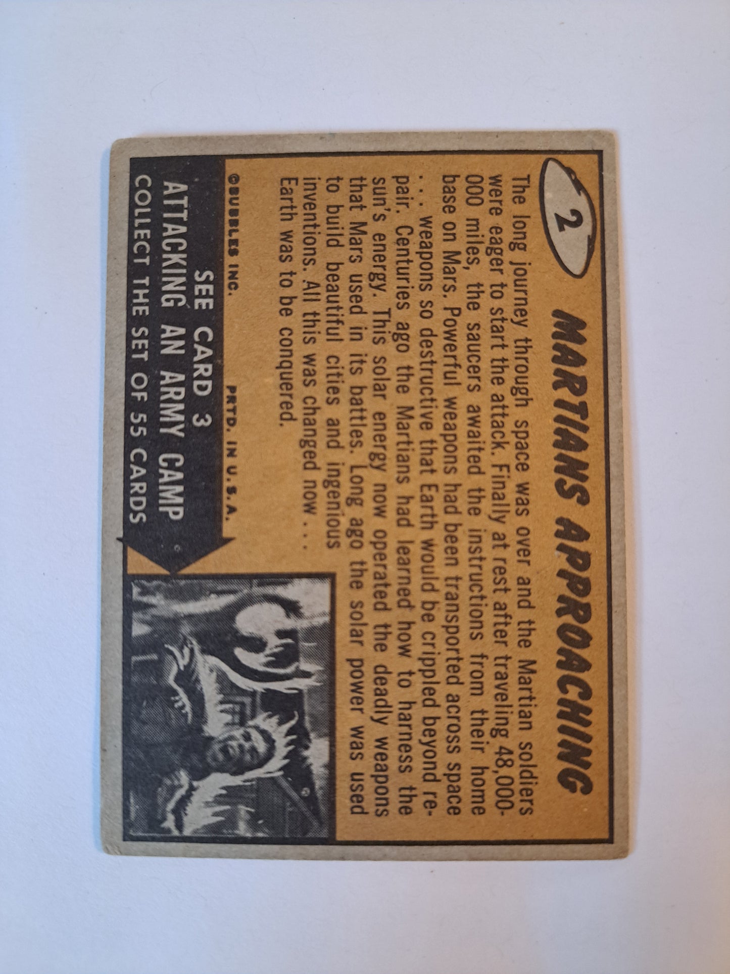 Vintage 1962 Topps Mars Attacks! Martians Approaching Card #2
